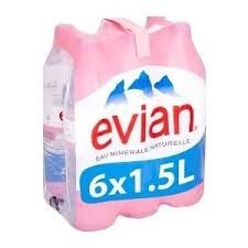 Evian Natural Spring Water 1.5L x 6
