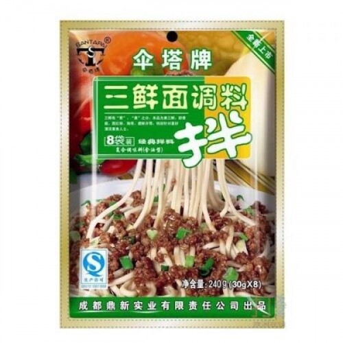 Santapai Noodle Sauce Three Seafood 伞塔牌三鲜面调料 30g x 8