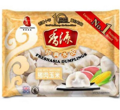 Fresh Asia Pork &amp; Sweetcorn Dumplings 香源猪肉玉米水饺 400g
