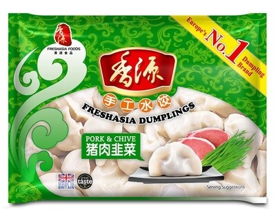Fresh Asia Pork &amp; Chive Dumplings 香源猪肉韭菜水饺 400g