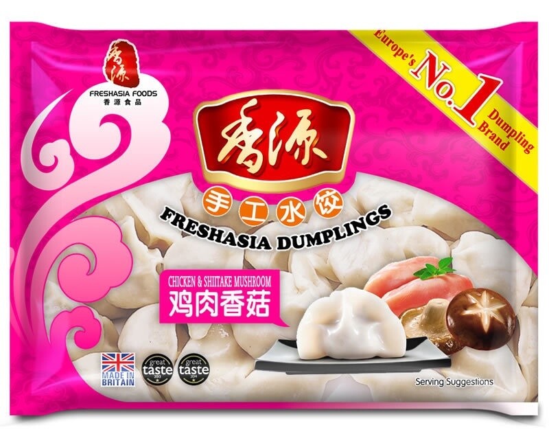 Fresh Asia Chicken &amp; Mushroom Dumplings 香源鸡肉香菇 400g