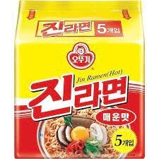 Ottogi Jin Ramen Spicy 120g x 5 packs 金拉面5连包-辣