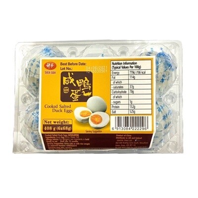 SD Cooked Salted Duck Egg 神丹熟鹹鴨蛋 (68gx6) 408g