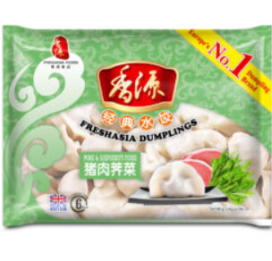 Fresh Asia  Pork &amp; Shepherd&#39;s Purse Dumplings 香源猪肉荠菜 400g