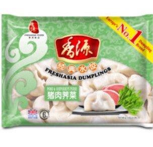 Fresh Asia Pork &amp; Shepherd&#39;s Purse Dumplings 香源猪肉荠菜 400g