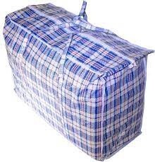 Shopping Bag PVC Red Check Design Extra Large