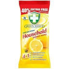 Green Shield Anti-Bacterial Household Surface Wipes 70 Pack
