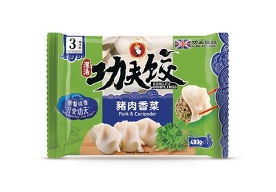 Kung Fu Northern Pork &amp; Coriander 功夫猪肉香菜水饺 410g