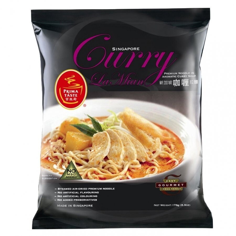 Prima Taste Singapore Curry La Mian 百胜厨新加坡咖喱拉面  178g