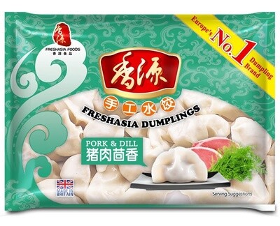 Fresh Asia Pork &amp; Dill Dumplings 香源猪肉茴香水饺 400g