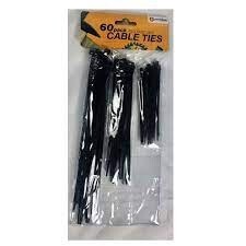 Cable Tie Set Assorted Colour &amp; Sizes 60pc
