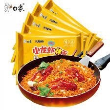 BX Stir Fried Noodle Crawfish 白象大辣嬌-小龍蝦拌麵 113g
