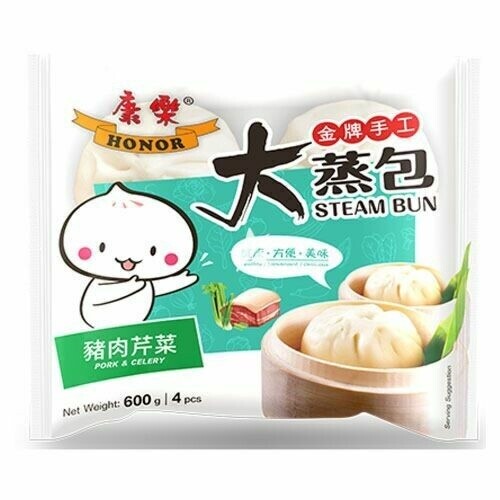 Honor Pork &amp; Celery Buns 康乐手工大蒸包猪肉芹菜 600g