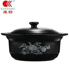 Kang Shu Ceramic Soup Bowl BLACK 1800ml, Colour: Black