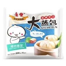 Honor Pork with Mustard Green Buns 康樂大蒸包-豬肉雪菜 600g
