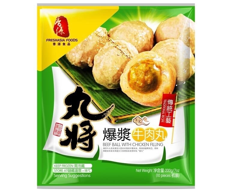 Fresh Asia Beef Balls with Chicken Filling 丸将爆浆牛丸  200g