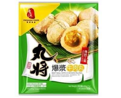Fresh Asia Beef Balls with Chicken Filling 丸将爆浆牛丸 200g