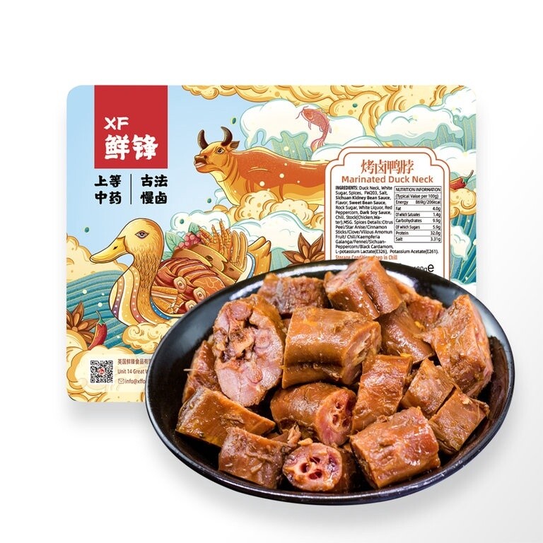 XF Marinated Duck Neck 锁鲜烤卤鸭脖 180g