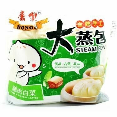 Honor Pork &amp; Chinese Cabbage Buns 康乐手工大蒸包猪肉白菜 600G