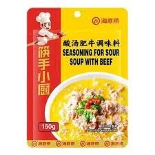 HDL Seasoning For Sour Soup W/Beef 海底撈酸辣肥牛調味料 150g