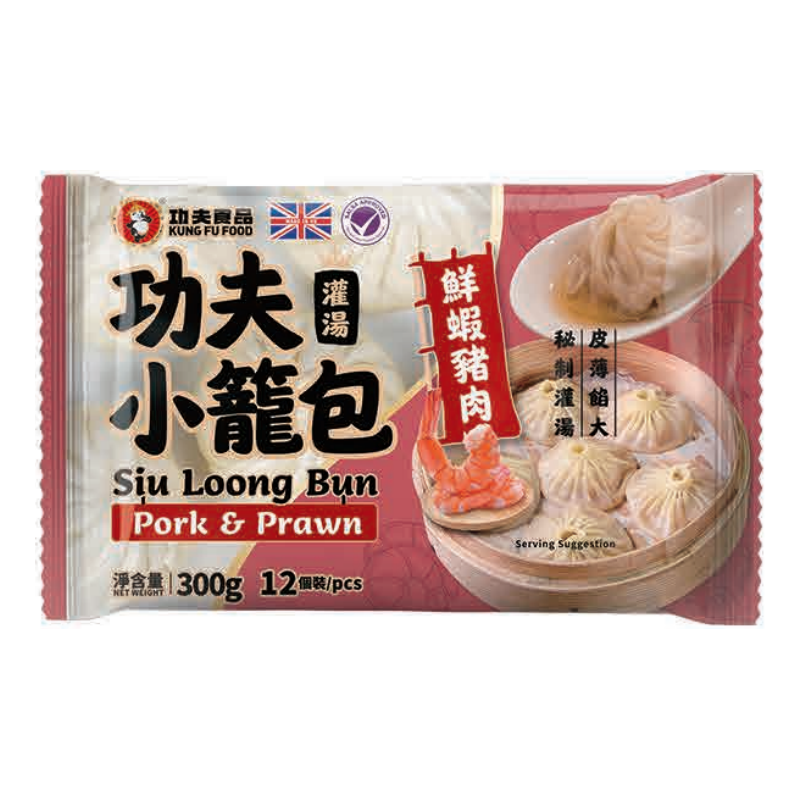 Kung Fu Siu Loong Bun Pork &amp;Prawn 功夫灌湯小籠包-鮮蝦豬肉 300g