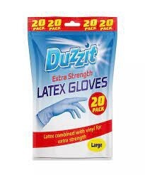 Duzzit Latex Gloves Large 20 Pack