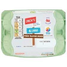 Jack&#39;s 6 Large Free Range Eggs