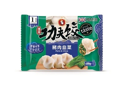 Kung Fu Northern Pork &amp; Chives 功夫猪肉韭菜水饺 410g