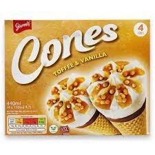 Cones Toffee Vanilla