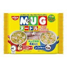 Nissin Mug Noodle 4 Packs 2 soy Sauce , 2 Seafood
