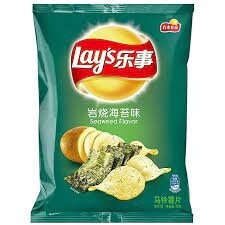 Lay&#39;s Potato Chips Seaweed Flv 乐事薯片墨西哥岩烧海苔味 70g