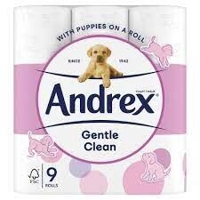 Andrex Gentle Clean Toilet Roll (Pack of 9)
