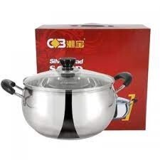 Silver Bead Soup Pot 22cm