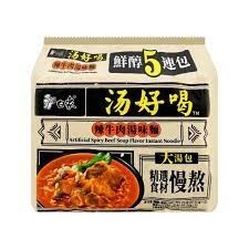 BX Noodle Artificial Spicy Beef Soup 白象湯好喝辣牛肉湯味面 5 Packs