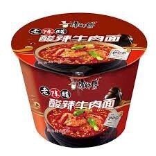 KSF Sour Beef Bowl Noodle  康师傅酸辣牛肉麵 118g