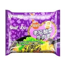 Unif Noodle Beef with Pickled Vegetable 统一老坛酸菜牛肉面 119g