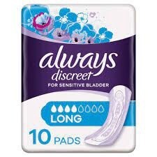 Always Discreet Long 10 pads