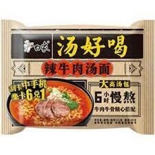 BX Noodle Artificial Spicy Beef Soup 白象湯好喝辣牛肉湯味面 111g