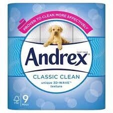 Andrex Classic Clean (9 rolls) PM5.99