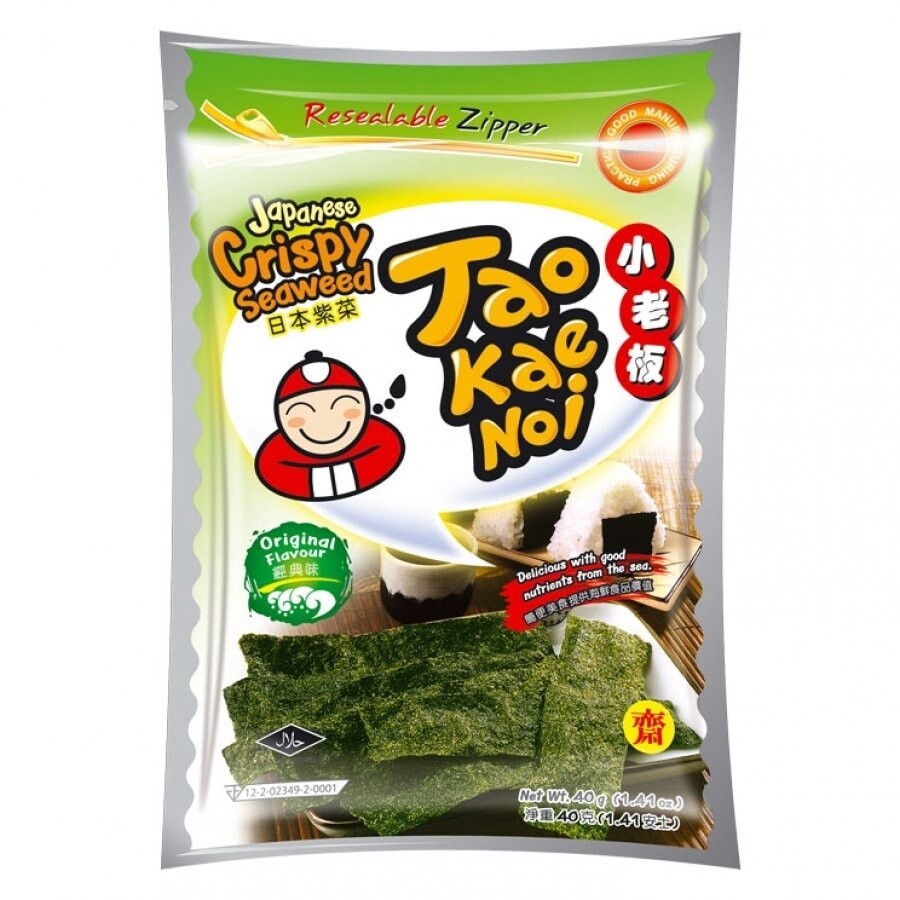 Taokaenoi Crispy Seaweed Snacks Original 小老闆原味紫菜 36g