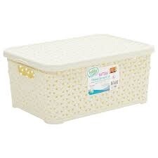 Hobby Life Rattan Storage Box With Lid 6Lt
