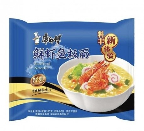 KSF Seafood Noodle 康师傅鲜虾鱼板面  95g