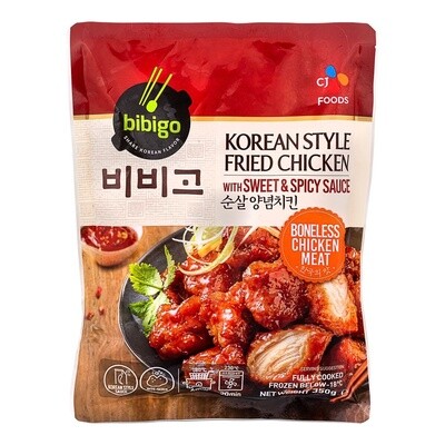 Bibigo Korean Style Fried Chicken with Sweet &amp; Spicy Sauce 必品阁韩式吮指炸鸡甜辣味 350g