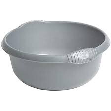Round Washing Up Bowl Silver