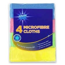 Power Force 4pcs Microfibre Cloths