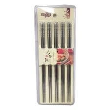 HY S/S Chopsticks 5 Pairs 華缘筷子不銹鋼方形
