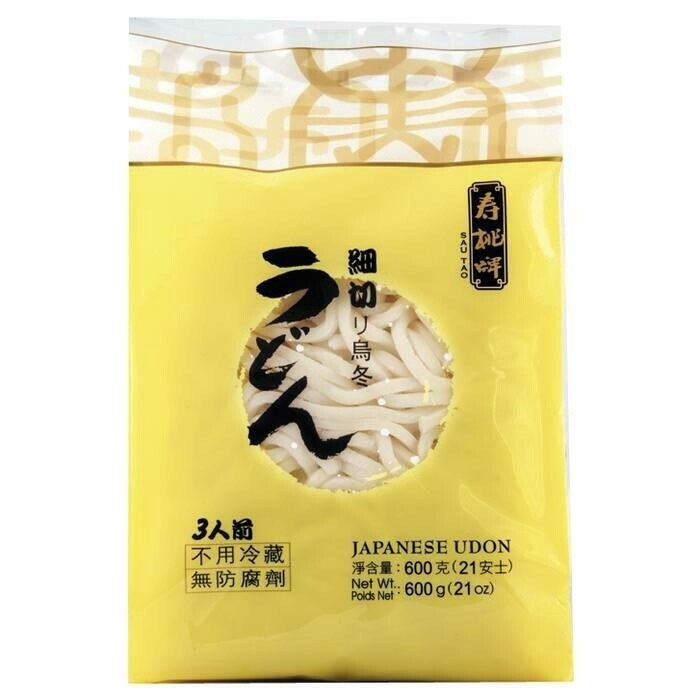 Sau Tao Udon Noodles 寿桃新鮮細切烏冬 600G