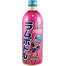 Sangaria Ramu Bottle Grape 三利加波子弹珠葡萄汽水瓶装500ml