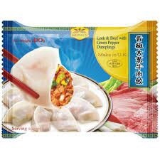 Hong&#39;s Leek Green Pepper Beef Dumplings 鸿子青椒大葱牛肉水饺410g