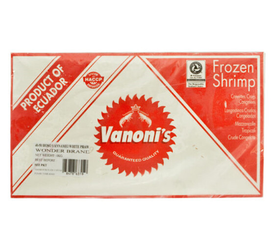 VANONI Vannamei Prawns HOSO 有頭帶殼盒裝 1kg